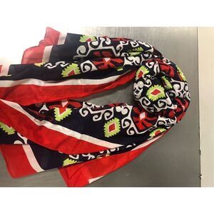 Vera Bradley Women’s Blue and Red Large Scarf Pareo Swim Cover up.